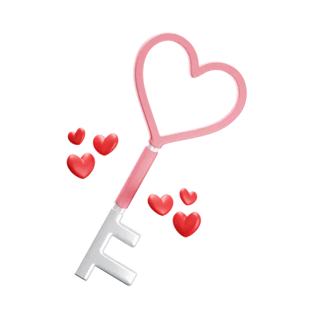 Llave de amor  3D Icon