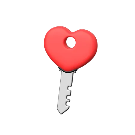 Llave de amor  3D Icon