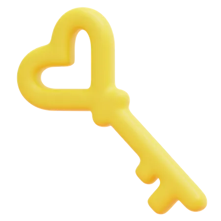 Llave de amor  3D Icon