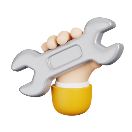 Mano y llave  3D Icon