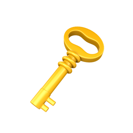 Llave de oro  3D Icon