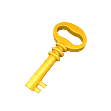 Llave de oro  3D Icon