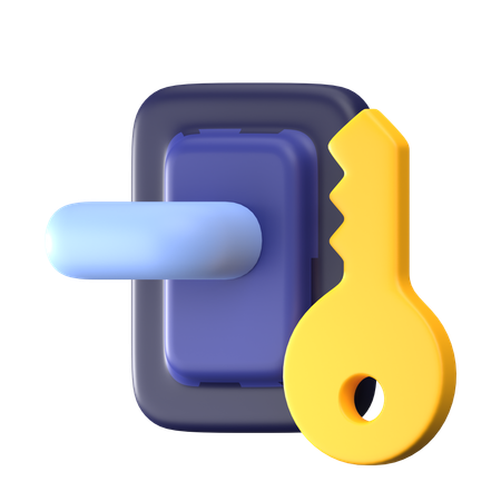 Llave de la puerta  3D Icon