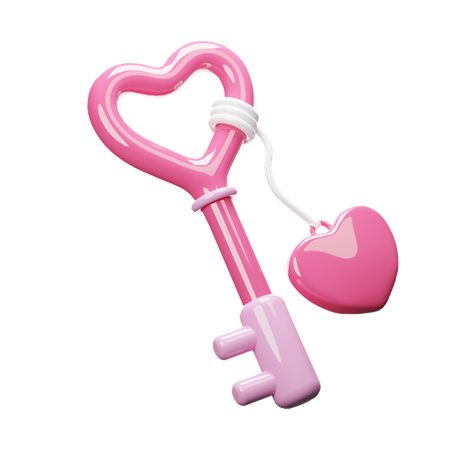 Llave de san valentin  3D Icon