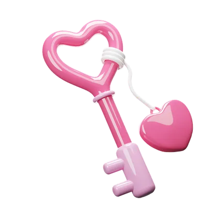 Llave de san valentin  3D Icon