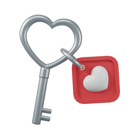 Llave del corazon  3D Icon