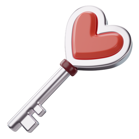 Llave del corazon  3D Icon