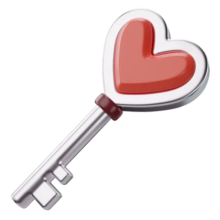 Llave del corazon  3D Icon