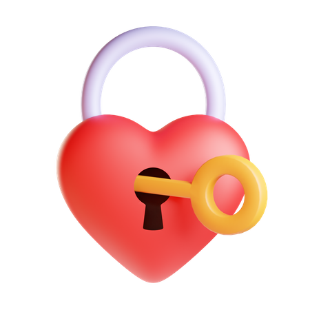 Llave del corazon  3D Icon
