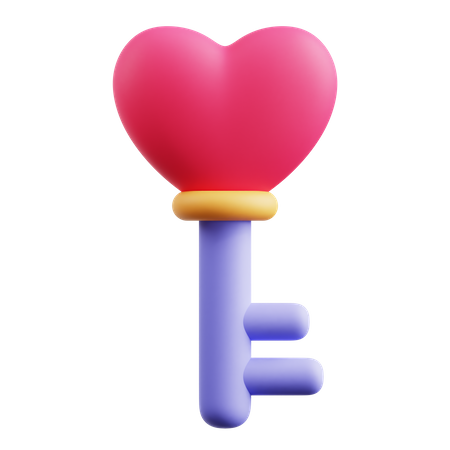 Llave del corazon  3D Icon