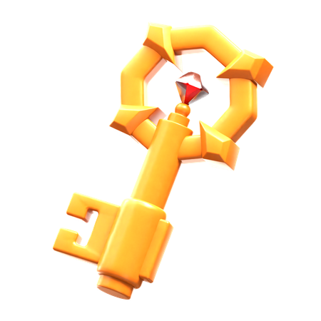 Llave dorada  3D Icon