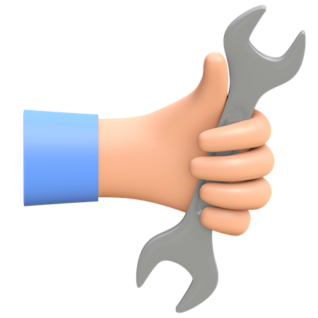 Llave inglesa de mano  3D Icon