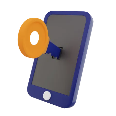 Llave movil  3D Icon