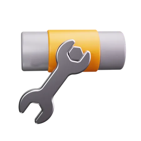 Llave de tubo  3D Icon