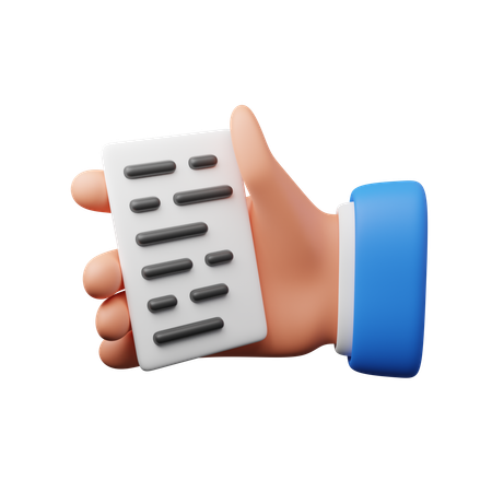 Documento que lleva en la mano  3D Icon