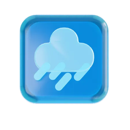 Lloviendo  3D Icon