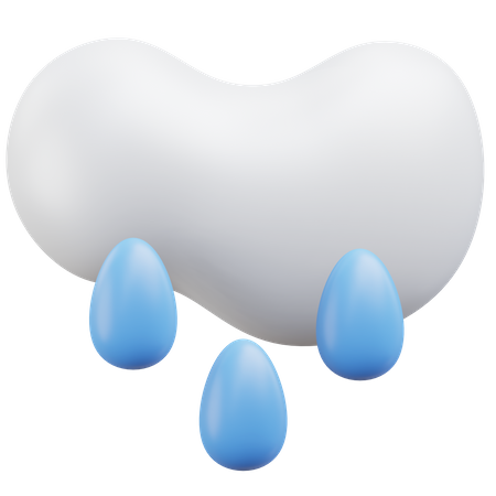 Tiempo de llovizna  3D Icon
