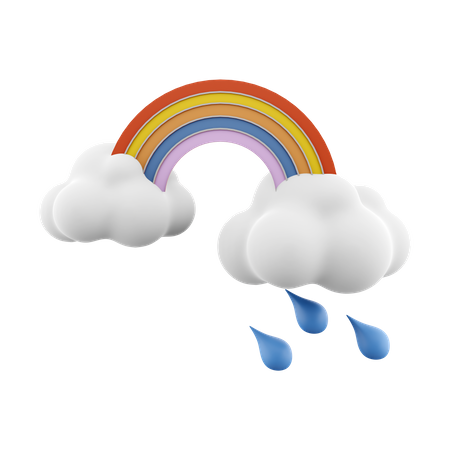 Lluvia arcoiris  3D Icon