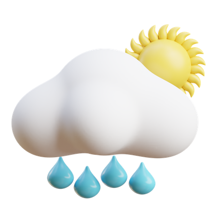 Lluvia ligera  3D Icon