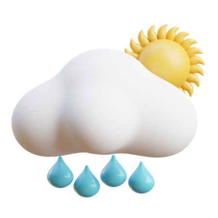 Lluvia ligera  3D Icon