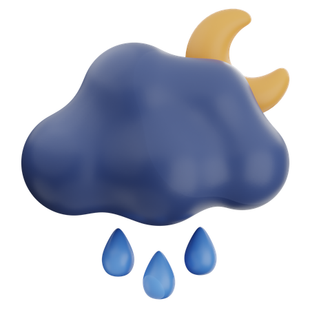 Lluvia nocturna  3D Icon