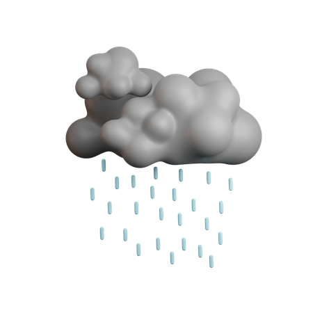 Lluvia nublada  3D Icon