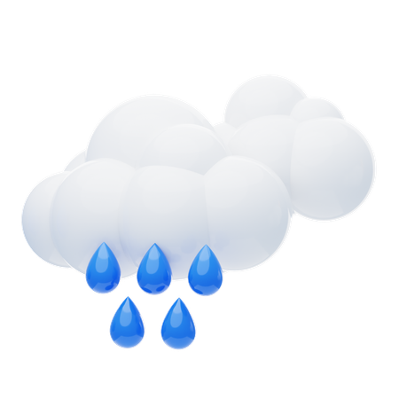 Lluvia nublada  3D Icon