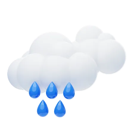 Lluvia nublada  3D Icon