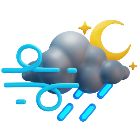 Lluvia nublada  3D Icon