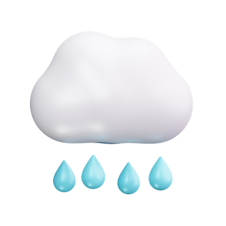 Lluvia nublada  3D Icon