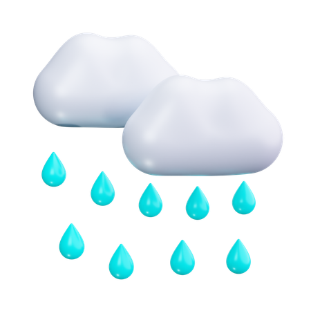 Lluvia nublada  3D Icon