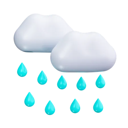 Lluvia nublada  3D Icon