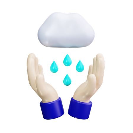 Lluvia nublada  3D Icon