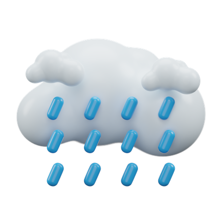 Lluvia nublada  3D Icon