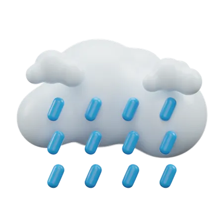 Lluvia nublada  3D Icon