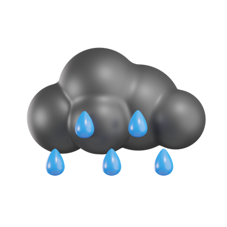 Lluvia nublada  3D Icon