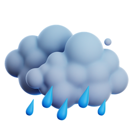Lluvia Pesada  3D Icon