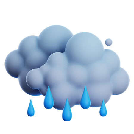 Lluvia Pesada  3D Icon
