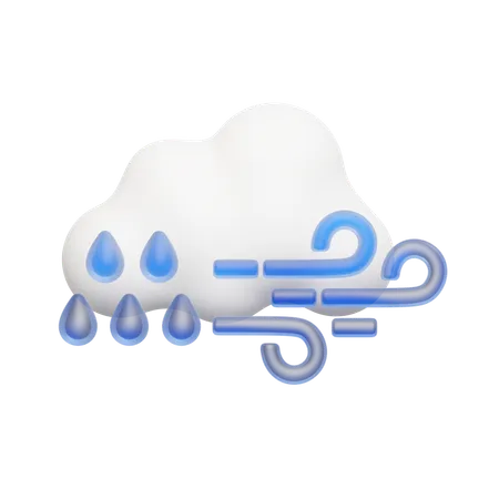 Lluvia ventosa  3D Icon