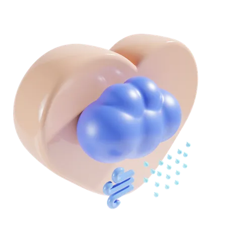 Lluvia ventosa  3D Icon