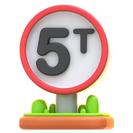 Load Limit Sign  3D Icon