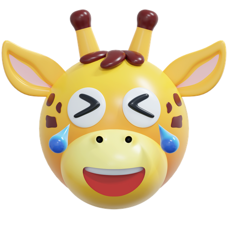 Load Of Laugh Giraffe Emoticon  3D Icon