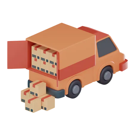 Loaded Truck  3D Icon