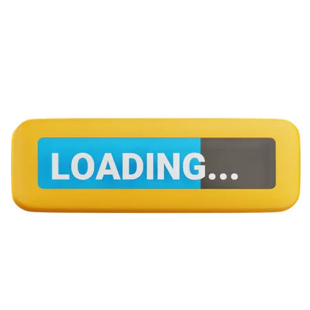 3 D Loading Bar Icon Illustration With Transparent Background 3D Icon
