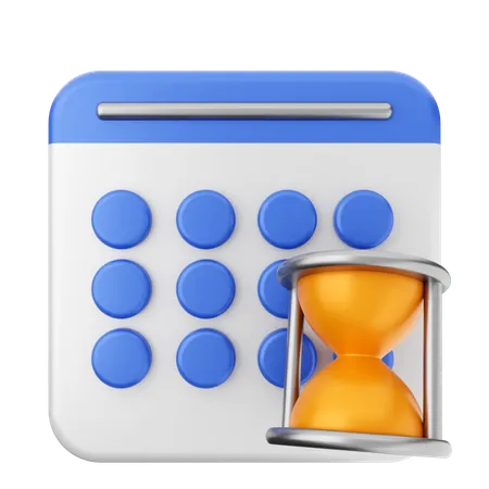 Loading Calendar  3D Icon