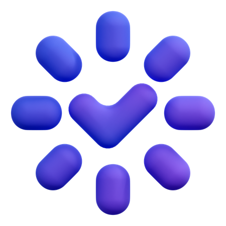 Loading Complete Checkmark  3D Icon