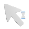 loading mouse arrow 3d logo