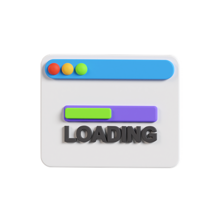 Loading Page  3D Icon