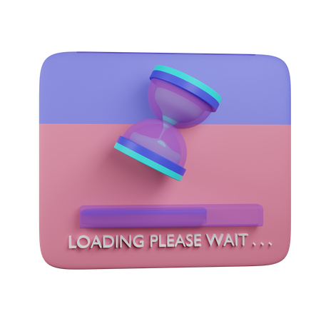 Loading Please Wait  3D Icon