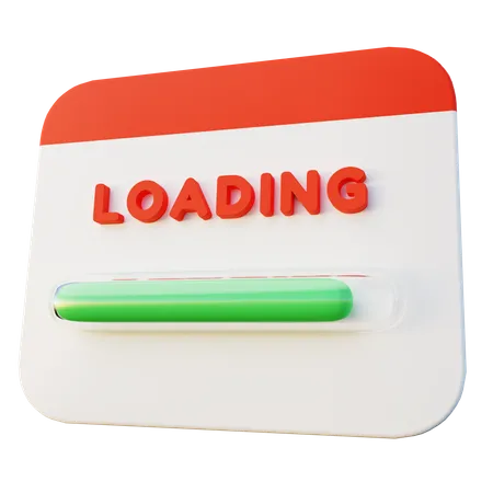 3 D Illustration Of Loading Screen 3D Icon